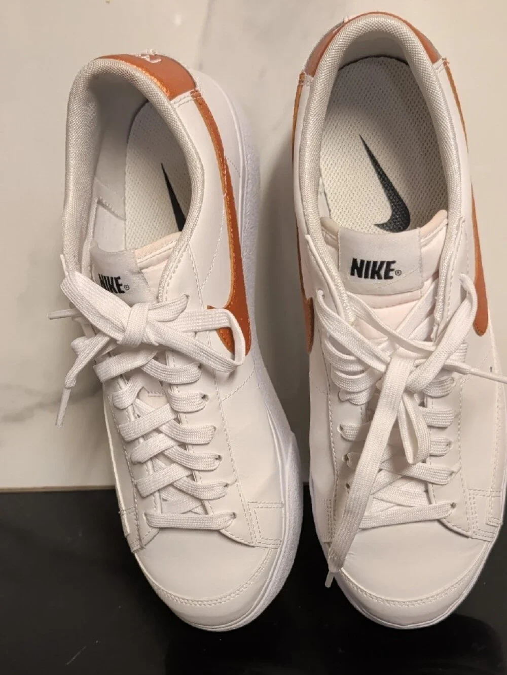 Nike Nike Blazer Low Platform 'White Metallic Copper' Sneakers Size 9.5 Used Exc